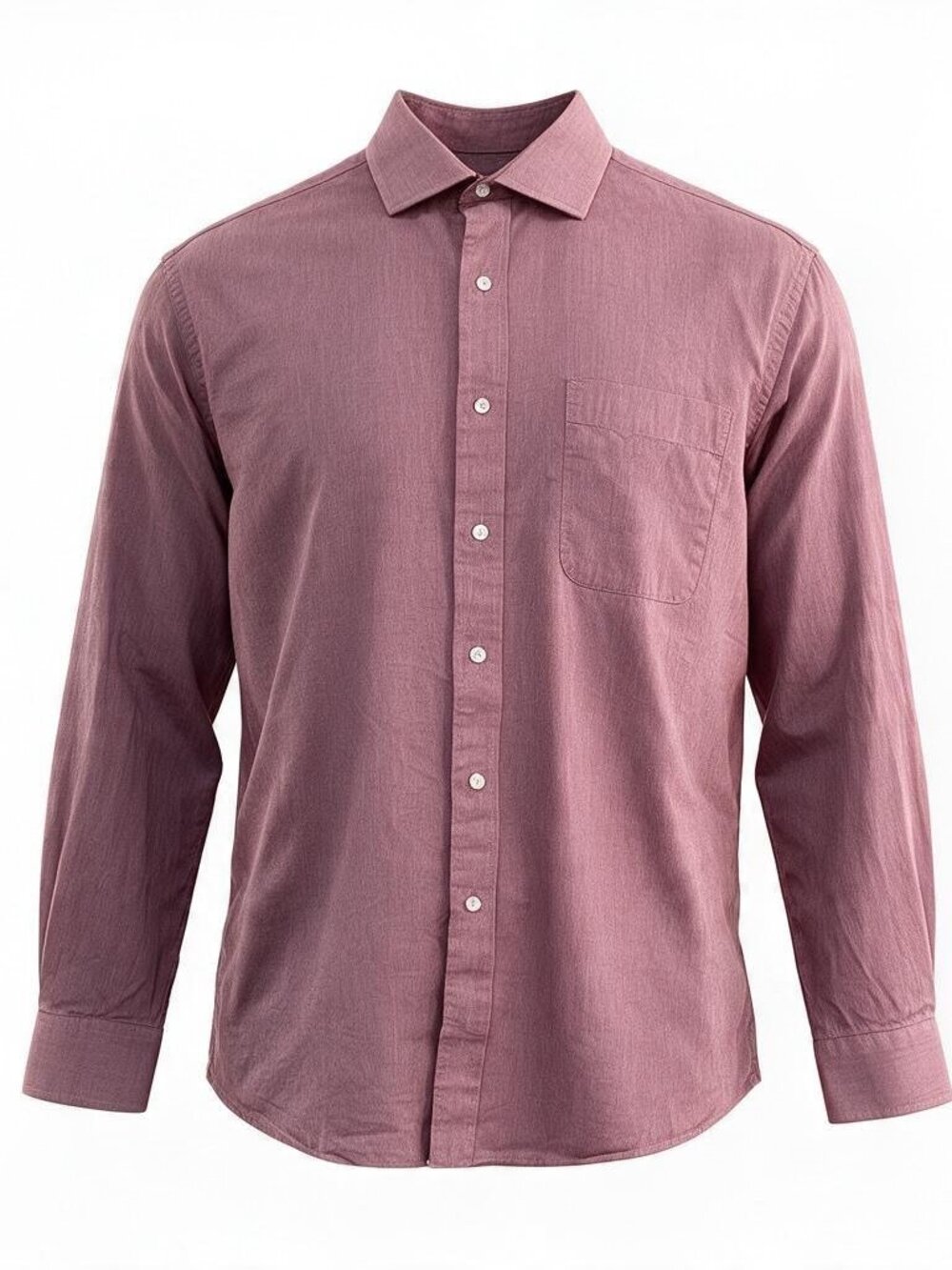 Tommy Hilfiger Men's Long Sleeve Button Down Shirt Pink/Dusty Rose 100% Cotton